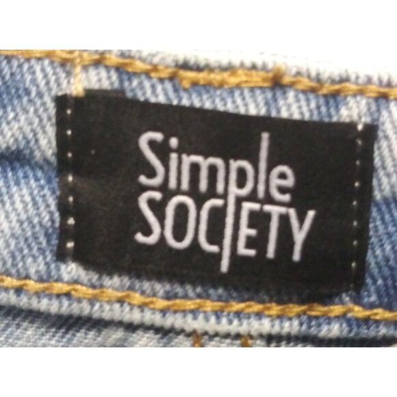 NWT Women's Mom Jeans Sz 0/24 Simple Society Must have Blue Ankle Darts distress - Picture 11 of 12